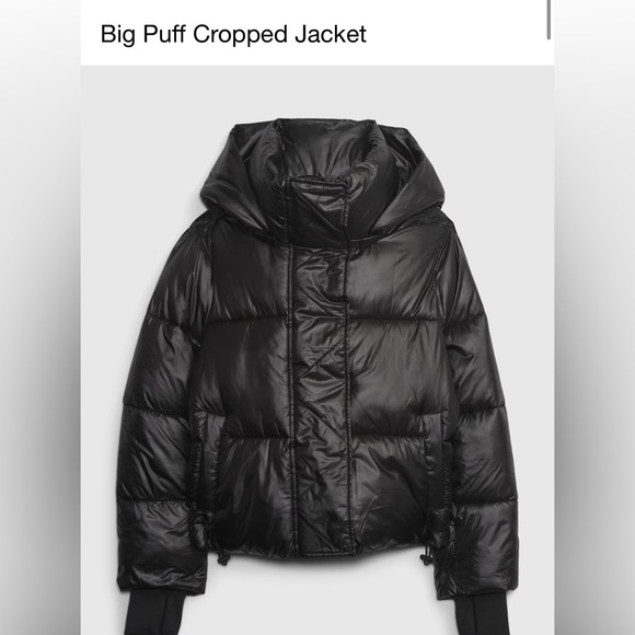 Brand New with Tag . The Gap black Big Cropped Puffer Jacket XXL - Picture 4 of 10